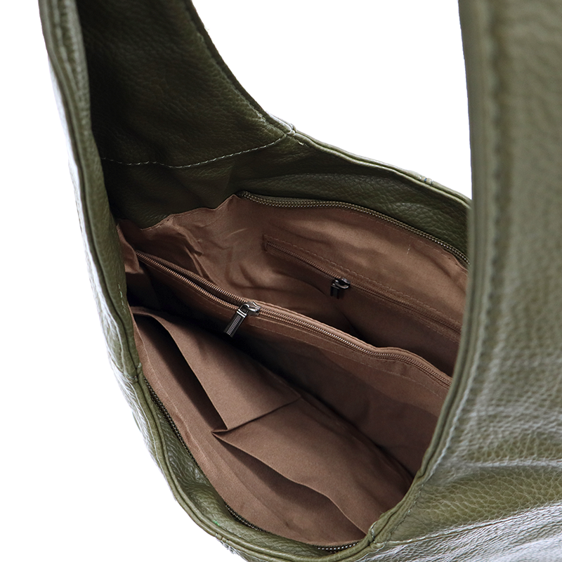 Nagy női táska típusú szatyor - sötétzöld