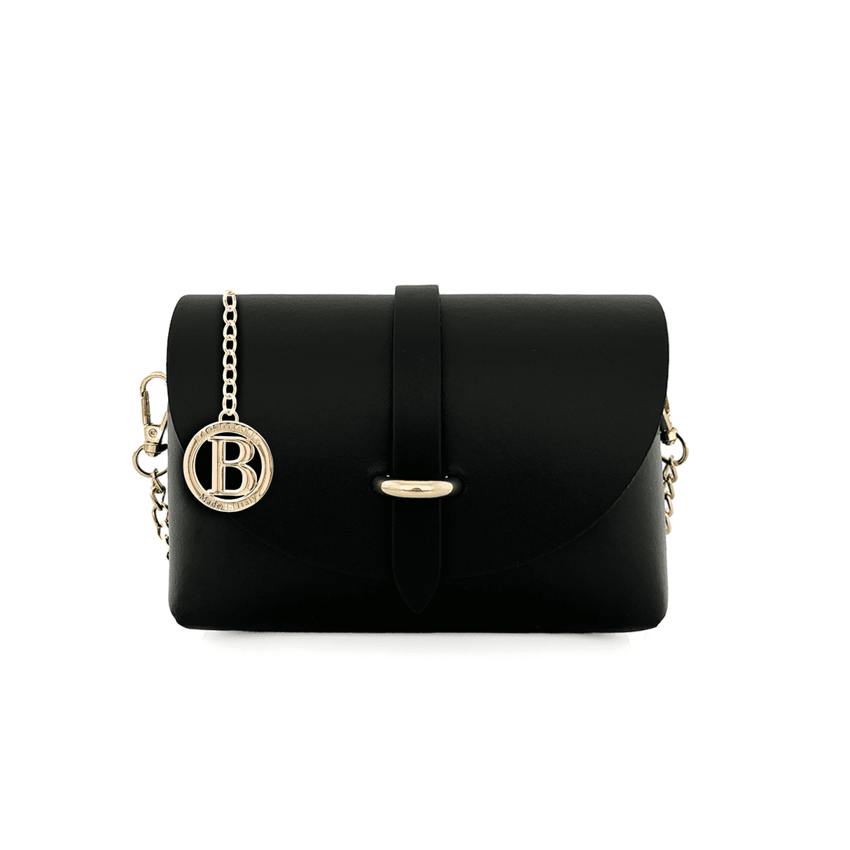 Válltáska természetes bőrből Rosana - fekete