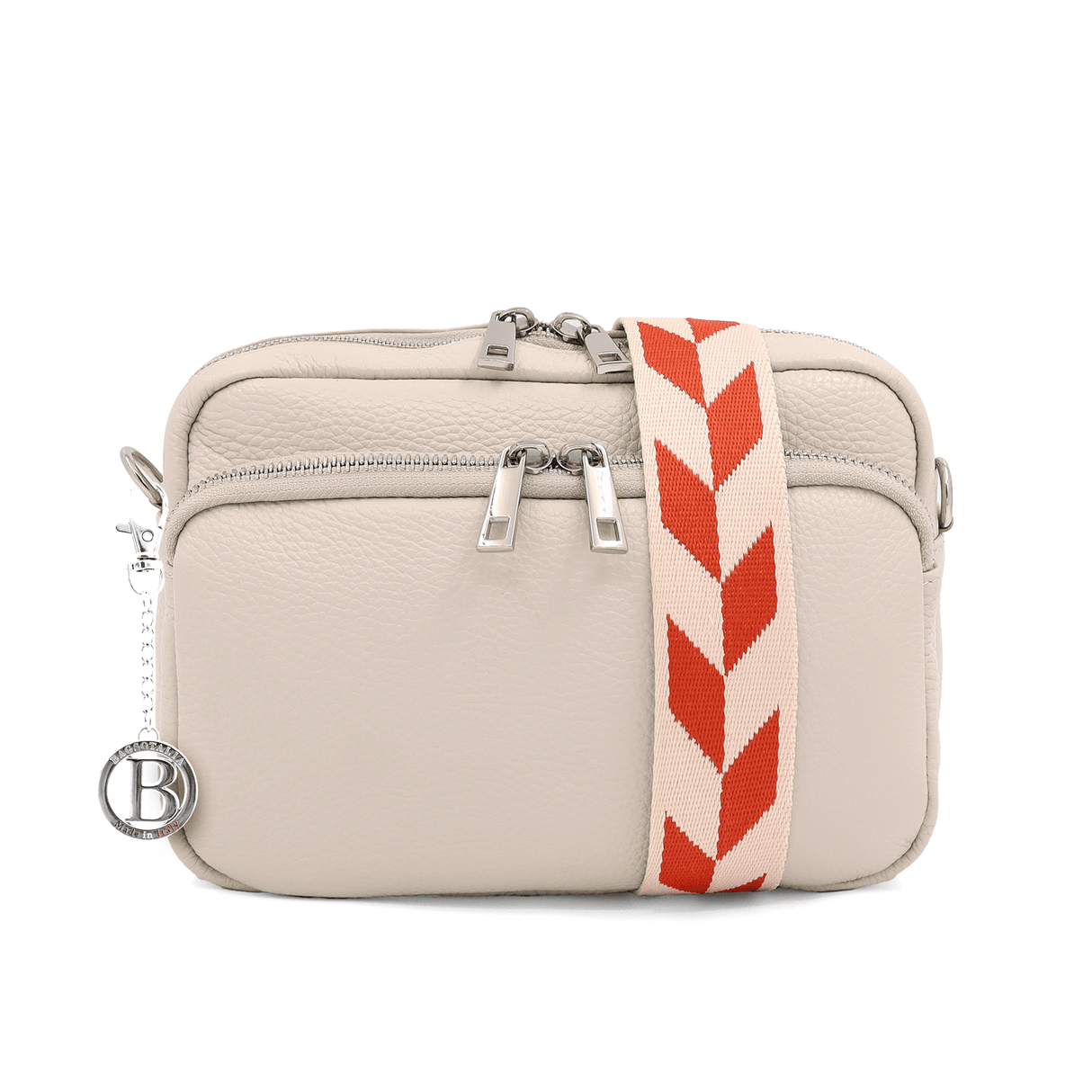 Antonia természetes bőr válltáska - bézs