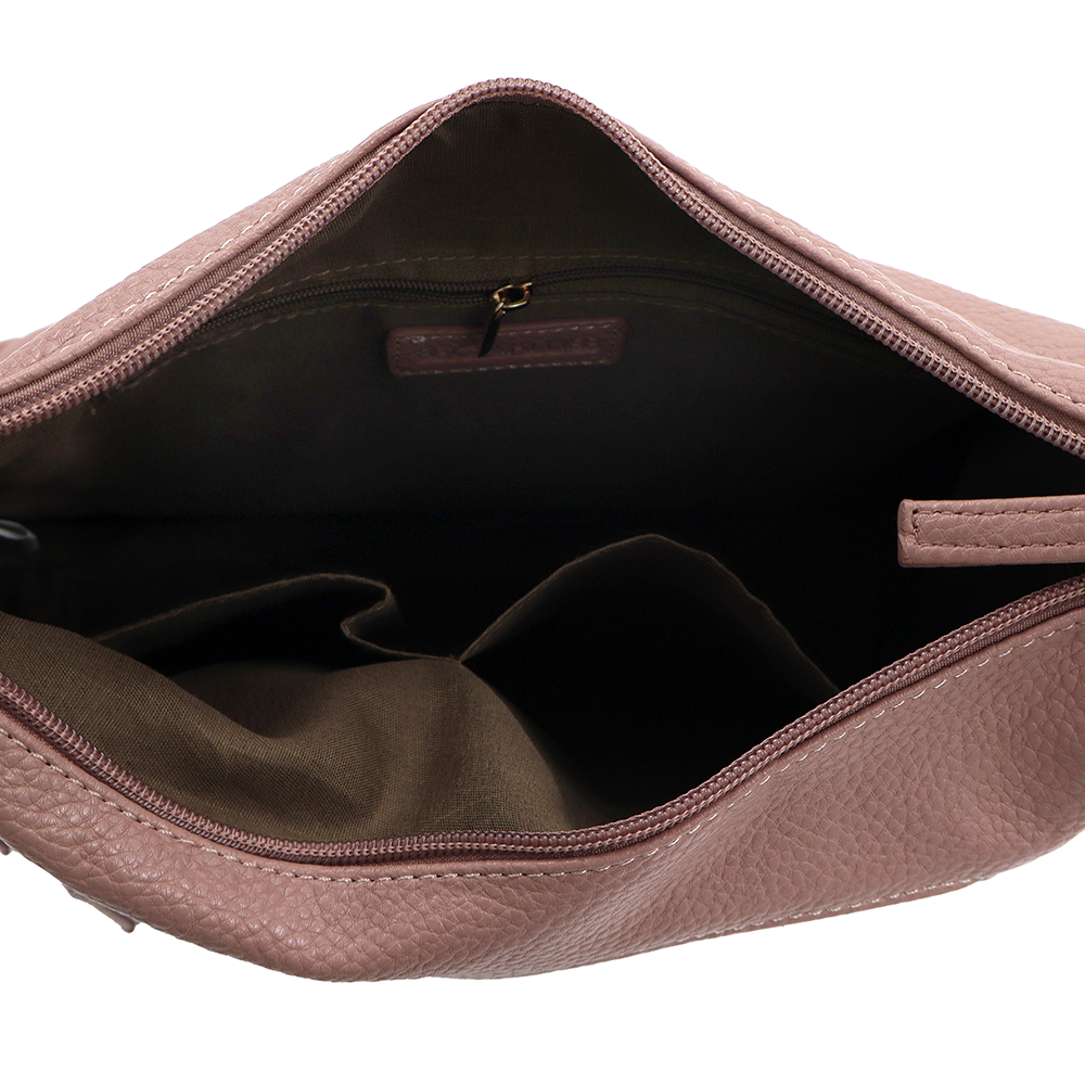 Női válltáska – rózsaszín hamu