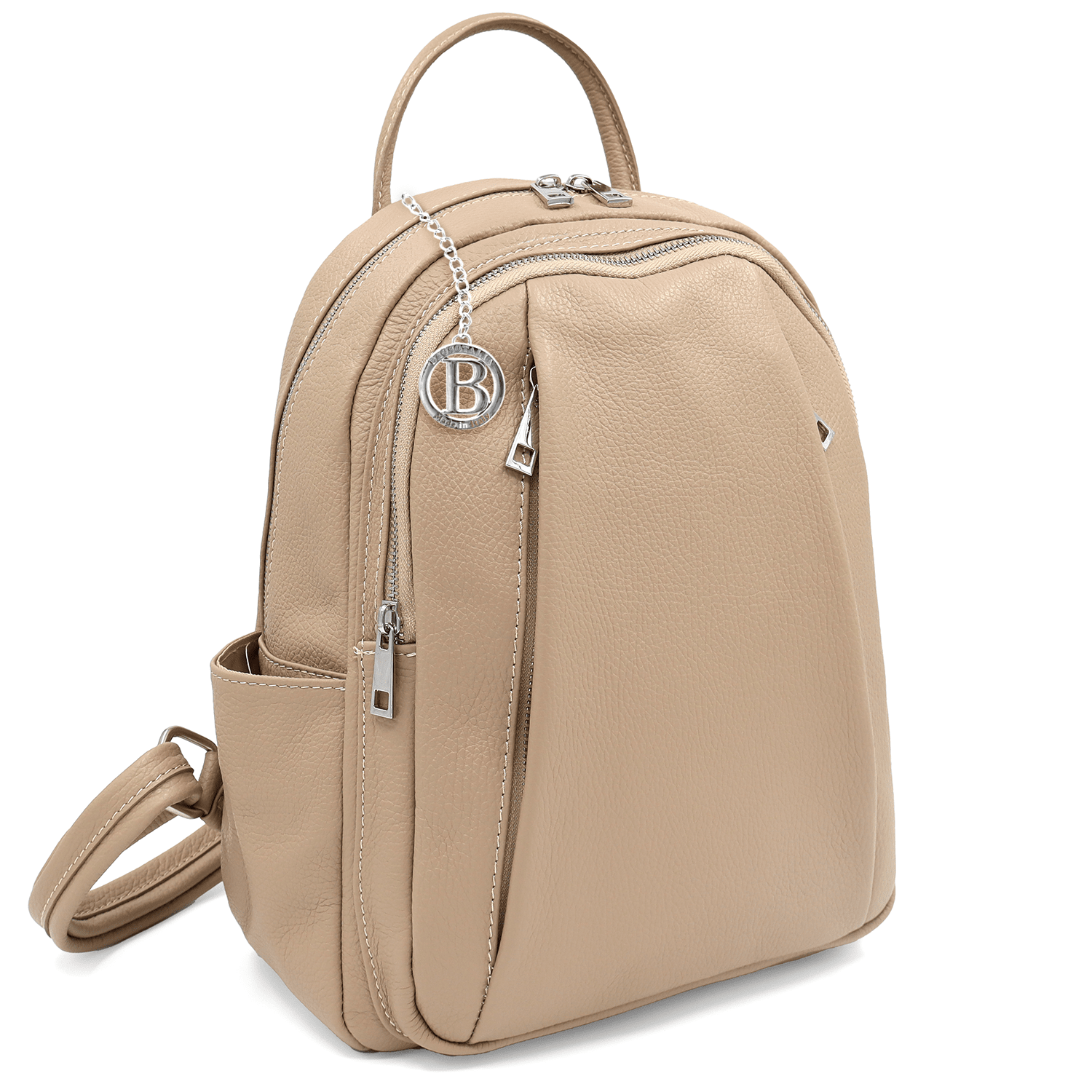 Elada természetes bőr hátizsák - világosbarna