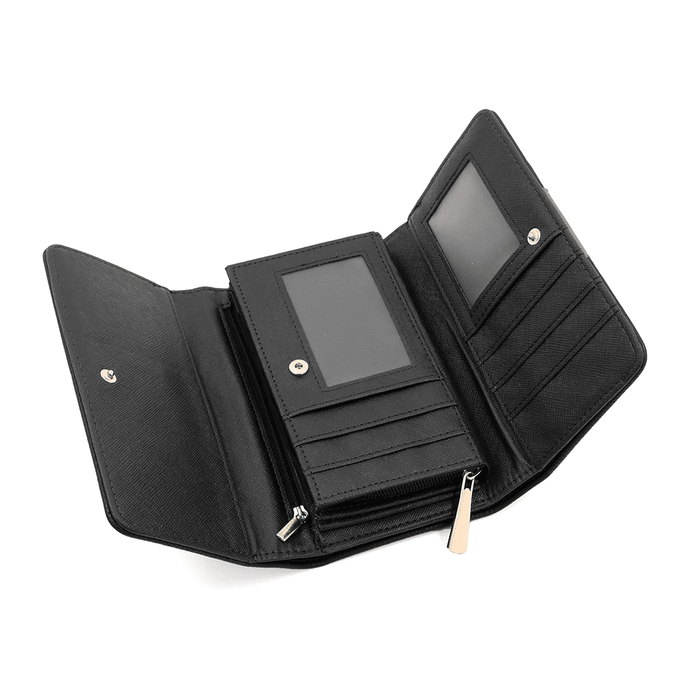 Nagy női pénztárca - fekete