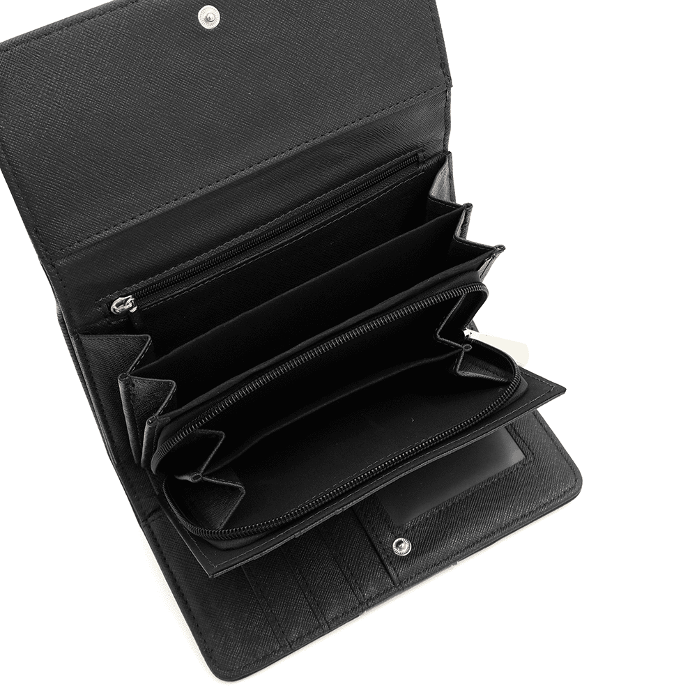 Nagy női pénztárca - fekete