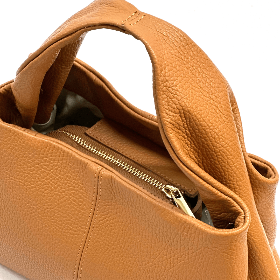 Eliana természetes bőr női táska - narancssárga