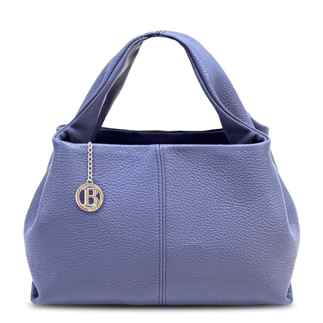 Eliana természetes bőrből készült női táska - kék