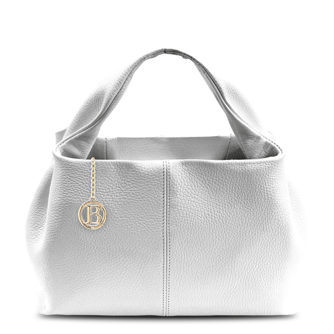 Eliana természetes bőr női táska - fehér