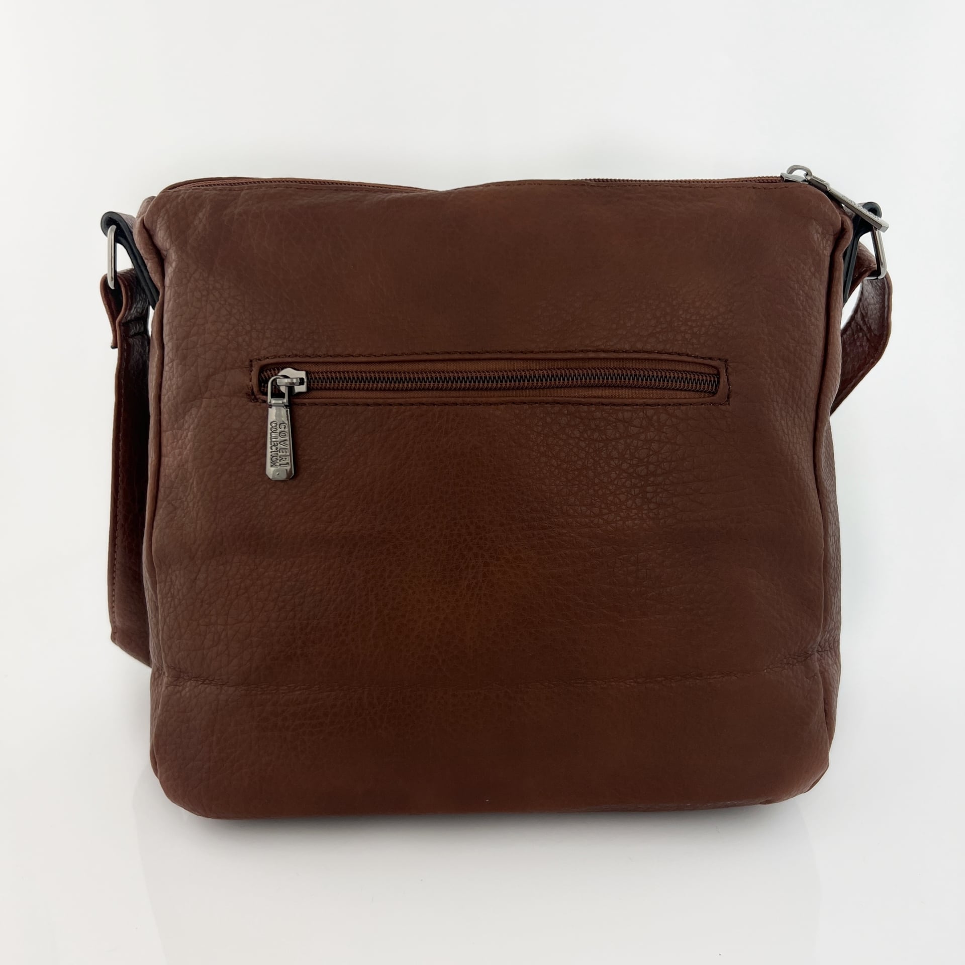 Válltáska 2 nagy rekesszel - sötétbarna