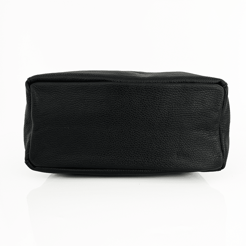 Táska típusú táska természetes bőr Sienna - fekete