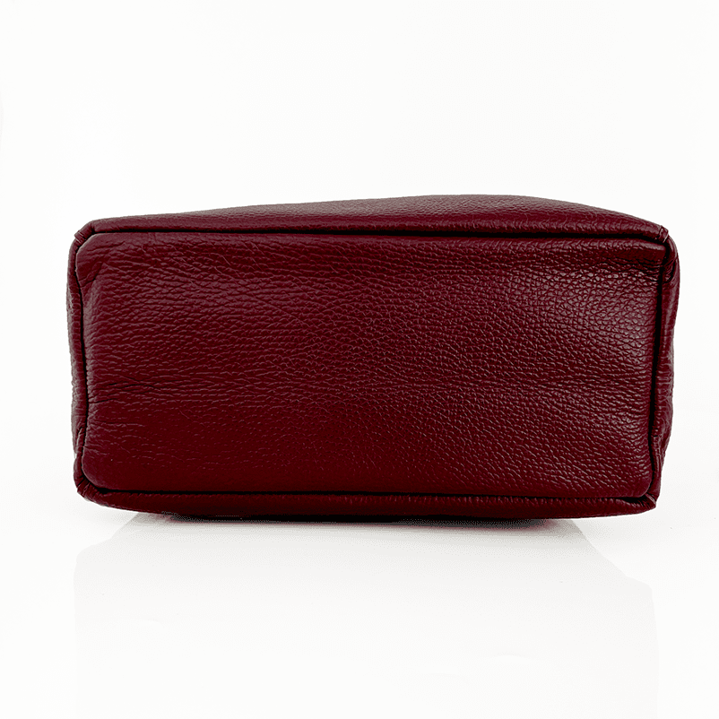 Táska típusú táska természetes bőr Sienna - bordó