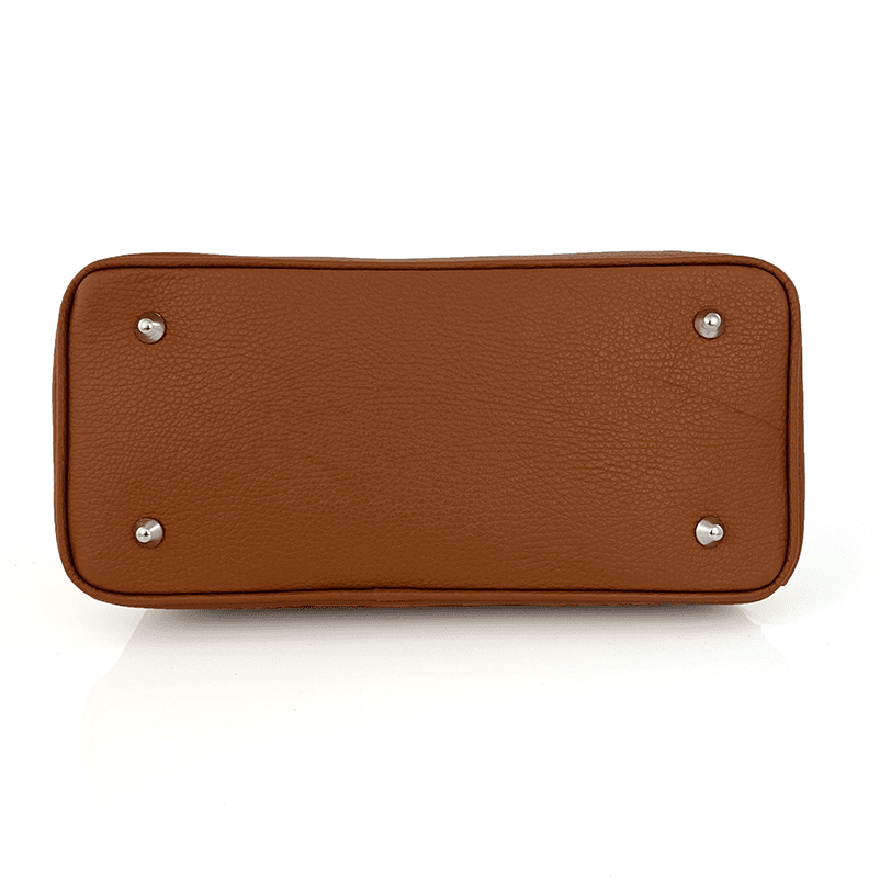 Luxus táska természetes bőrből Vivian - cseréptetőbarna