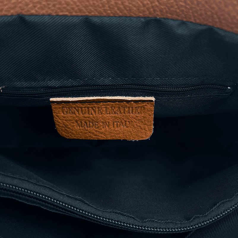 Luxus táska természetes bőrből Vivian - cseréptetőbarna