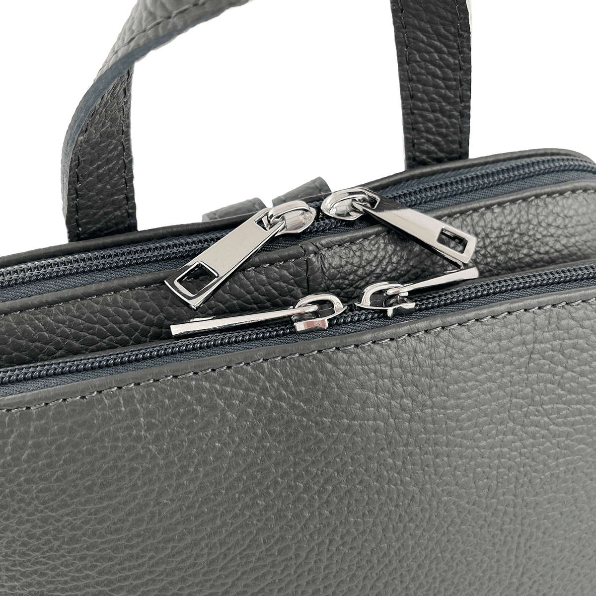 Női hátizsák természetes bőrből - Terina - szürke