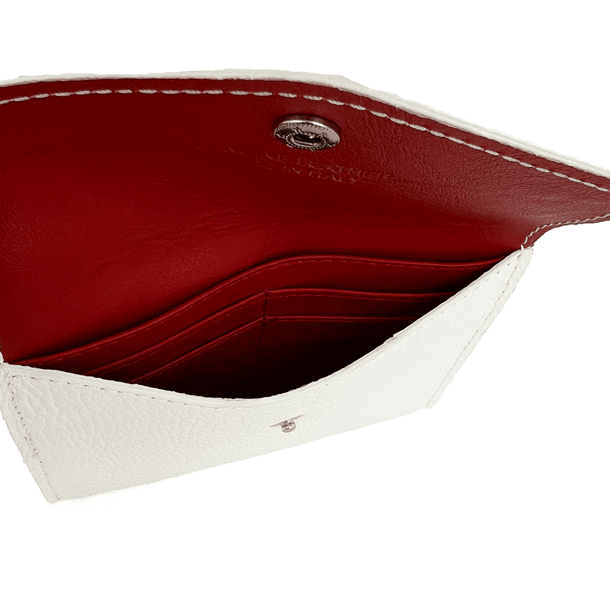 Természetes bőr pénztárca - fehér