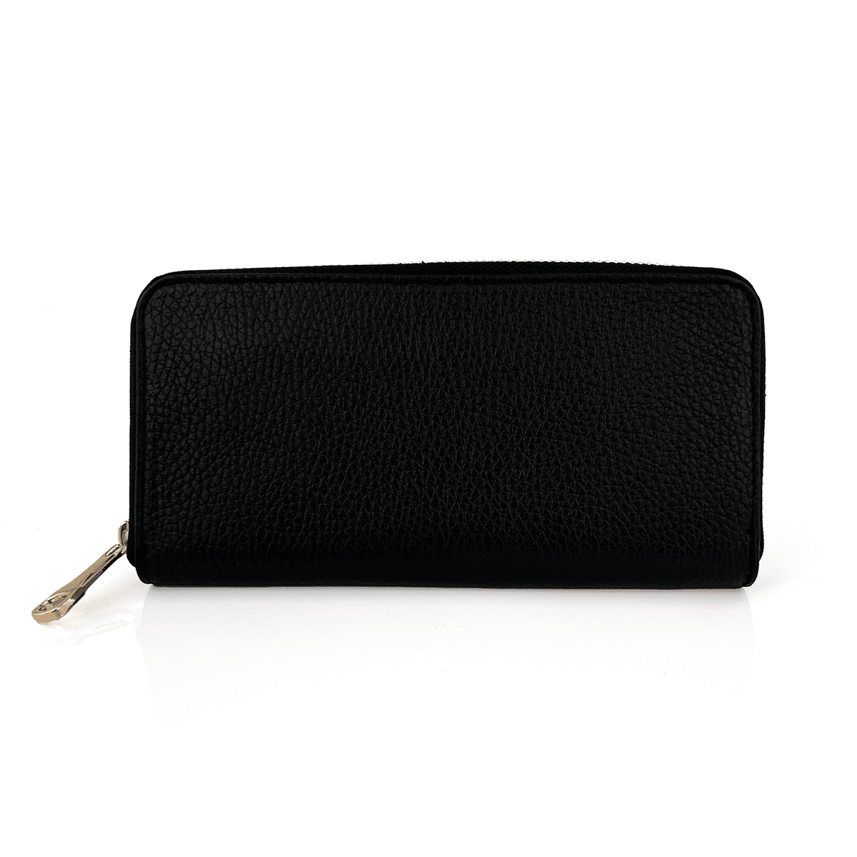 Női pénztárca természetes bőrből - fekete