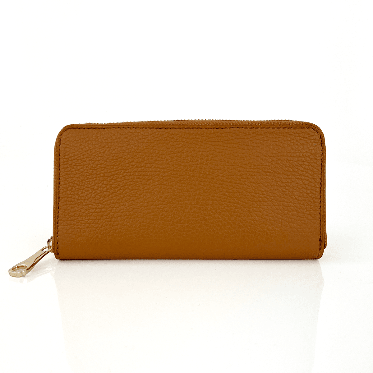 Női pénztárca természetes bőrből - cserépbarna