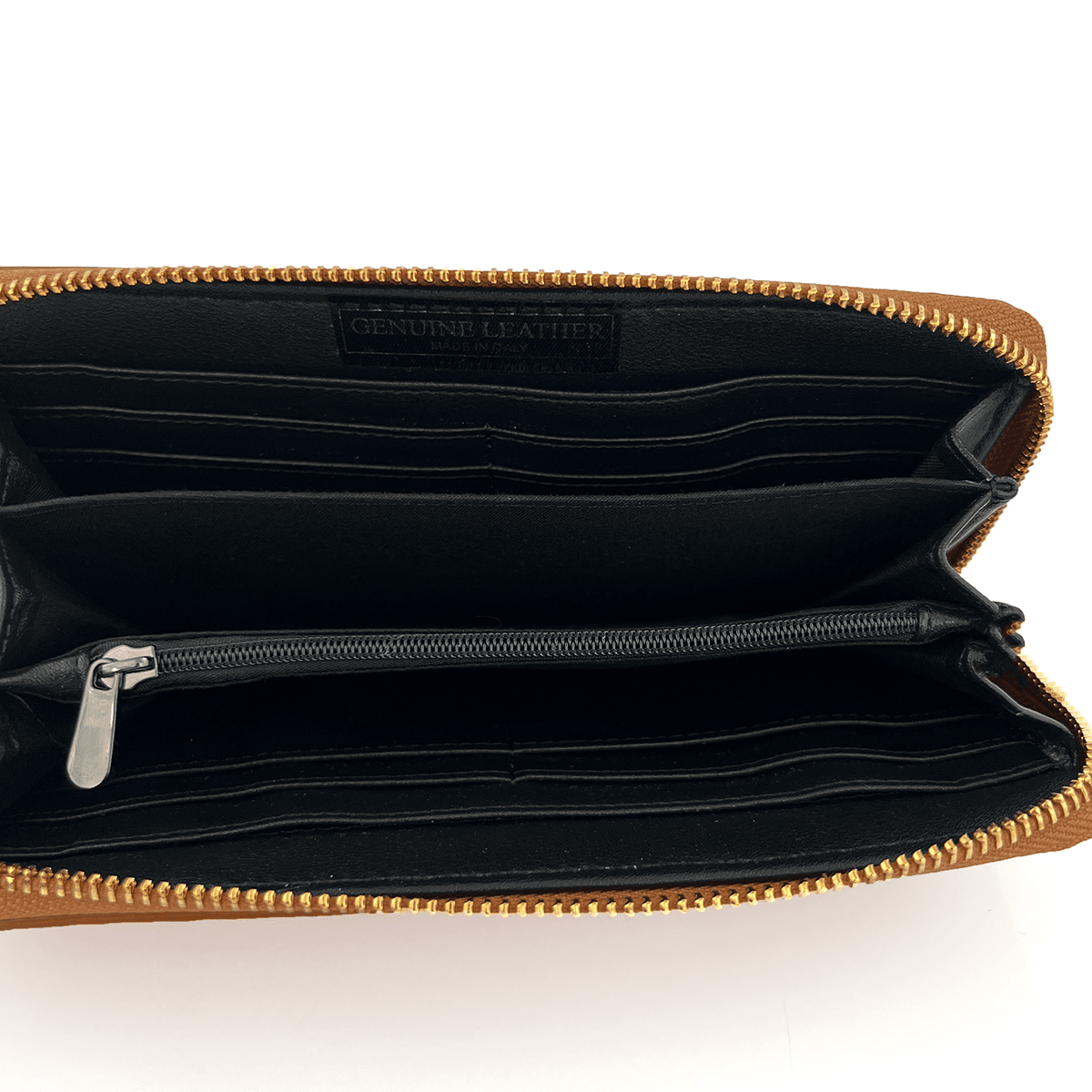 Női pénztárca természetes bőrből - cserépbarna