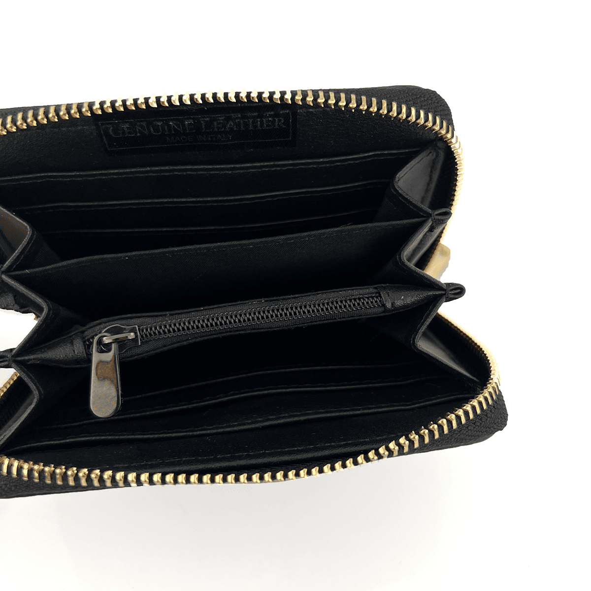 Természetes bőr pénztárca - fekete