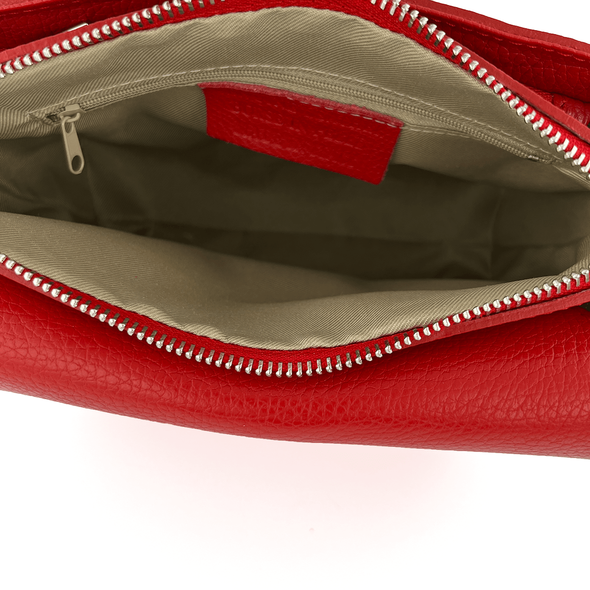 Válltáska természetes bőrből Milana - piros