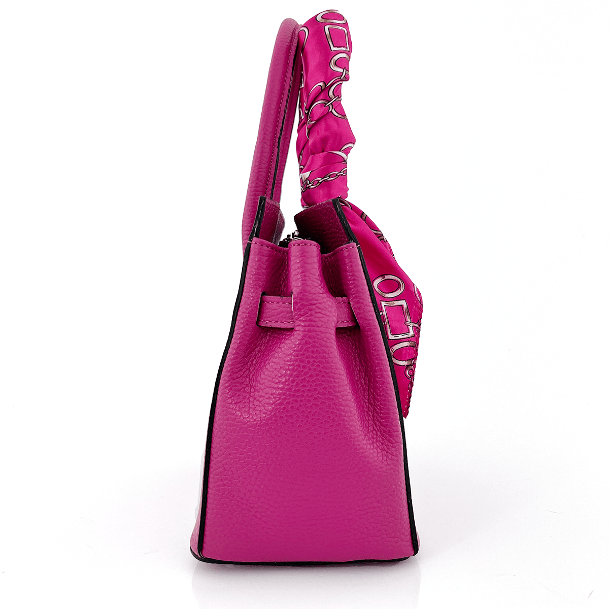 Luxus táska természetes bőrből - fukszia