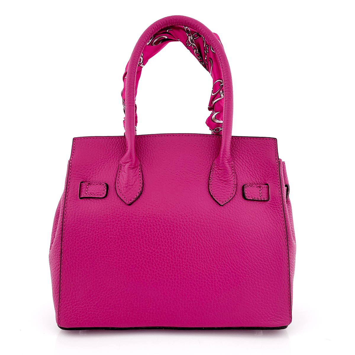 Luxus táska természetes bőrből - fukszia