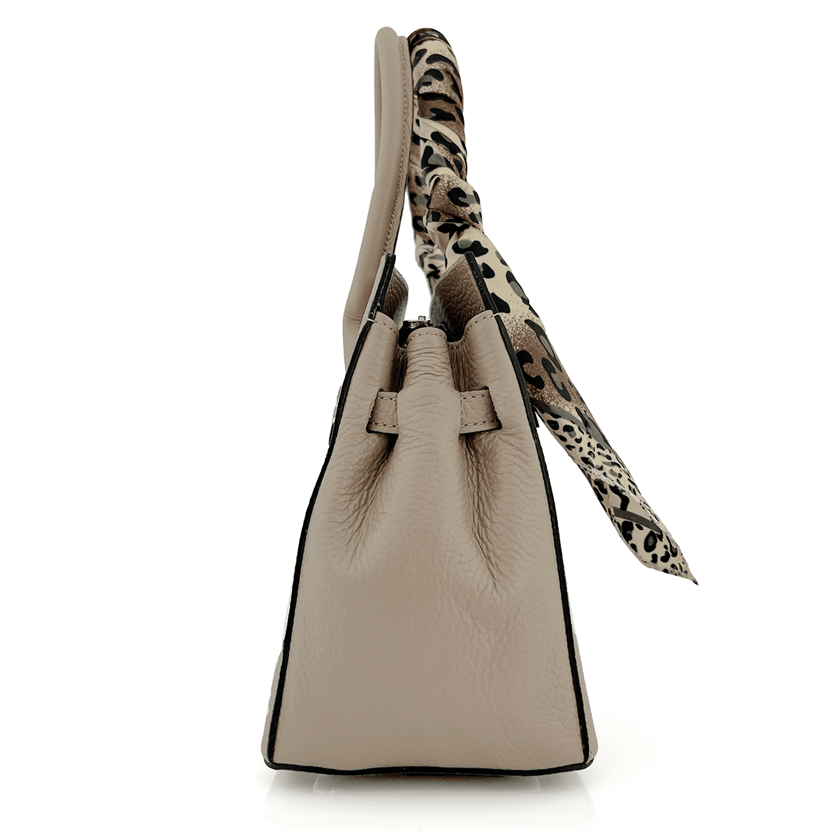 Luxus táska természetes bőrből - világosbarna