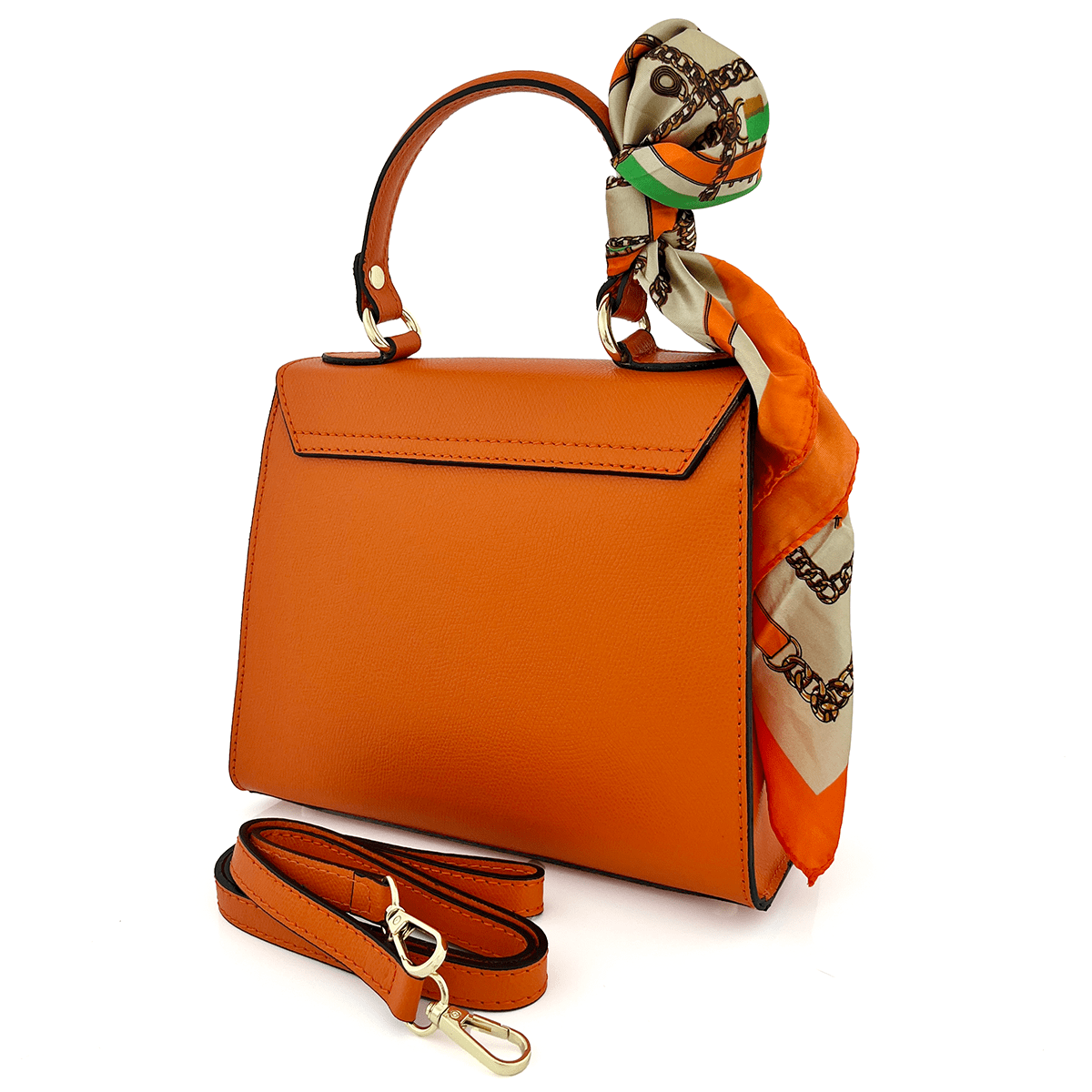 Természetes bőr táska Alessandra - narancssárga