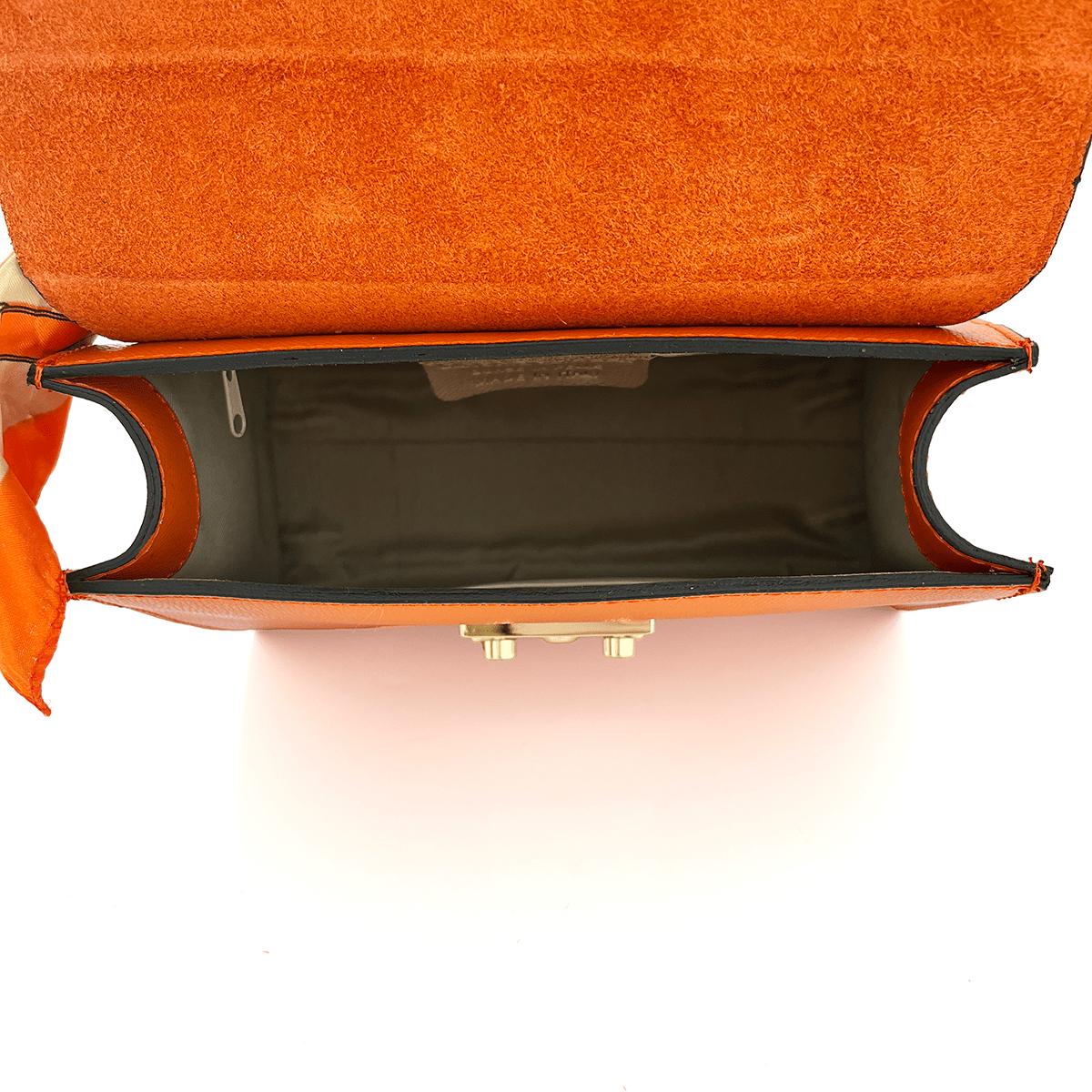 Természetes bőr táska Alessandra - narancssárga