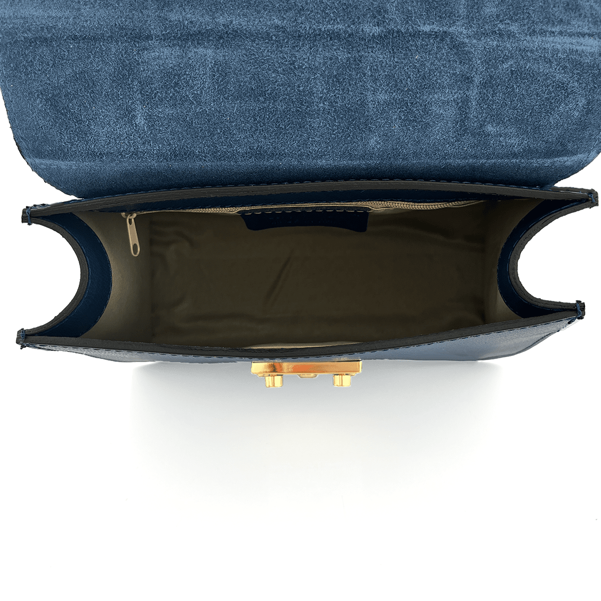 Természetes bőr táska Alessandra - sötétkék