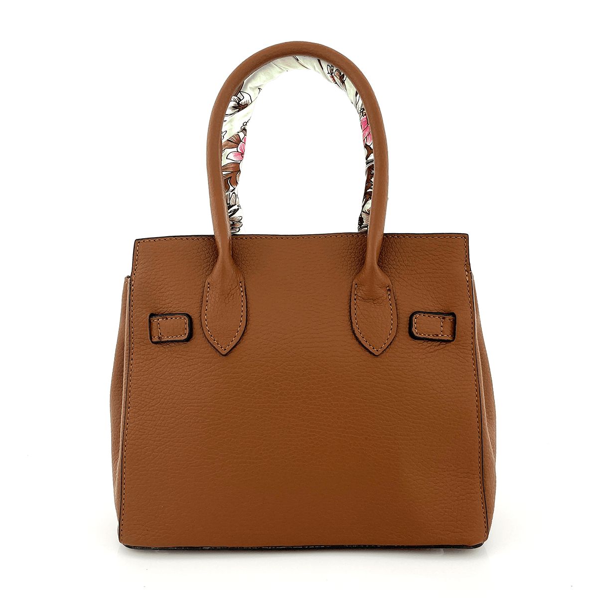 Luxus táska természetes bőrből - cseréptetű barna