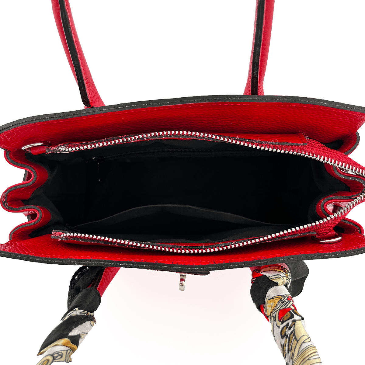 Luxus táska természetes bőrből - piros