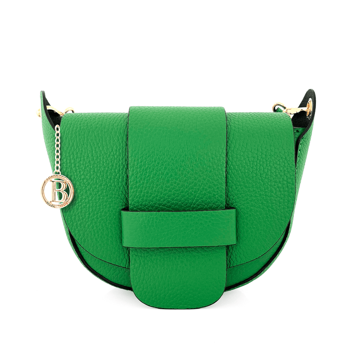 Leandra természetes bőr válltáska - zöld