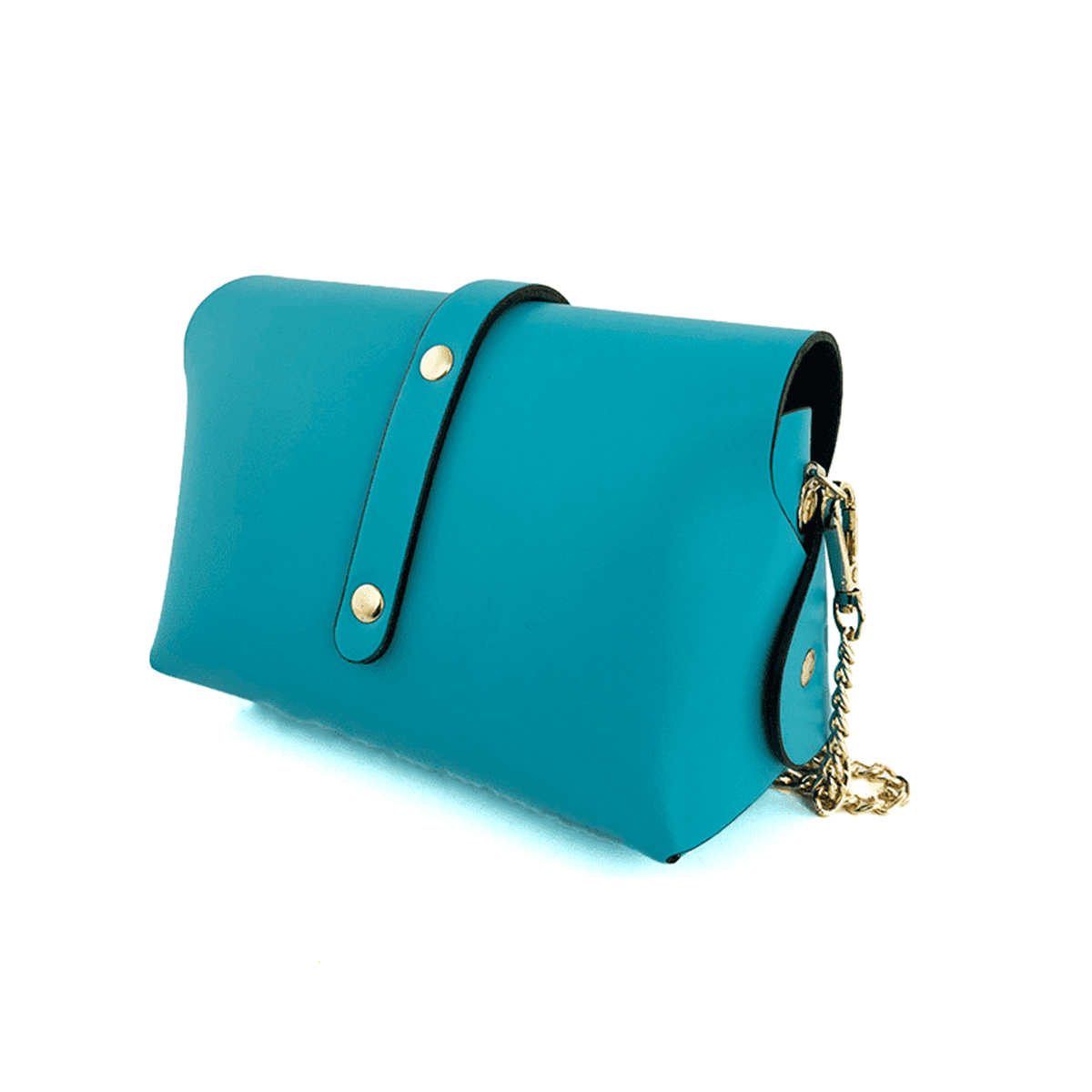 Válltáska természetes bőrből Rosana  - világoskék