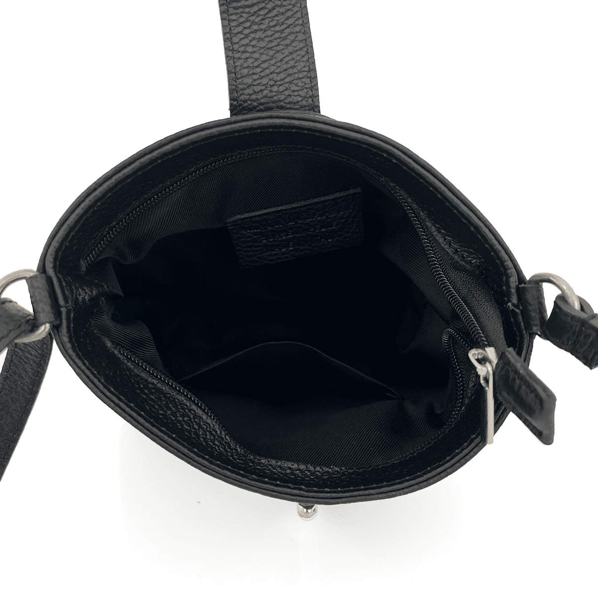 Andria természetes bőr válltáska - piros/fekete