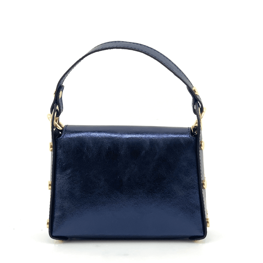 Női táska 2 fogantyúval, természetes bőrből, Alena - bézs/téglavörös