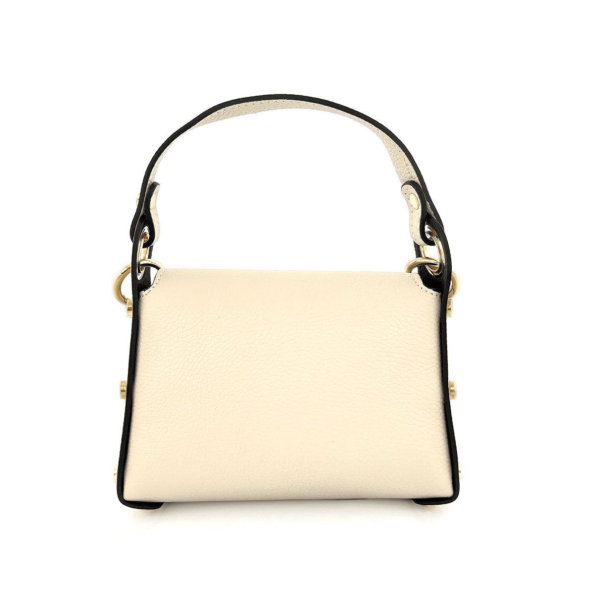 Női táska 2 fogantyúval, természetes bőrből, Alena - kék