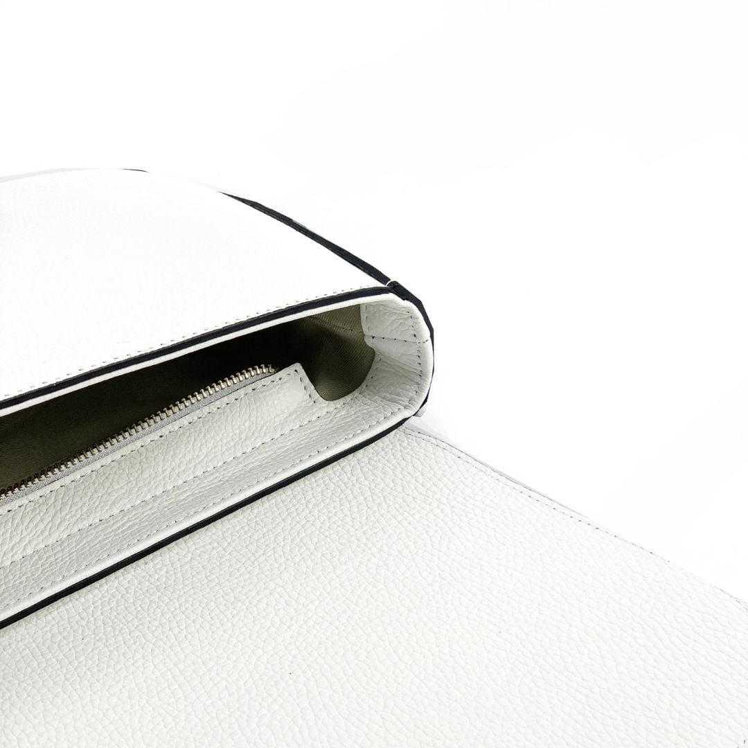 Válltáska 2 fogantyúval természetes bőrből Nola - zöld