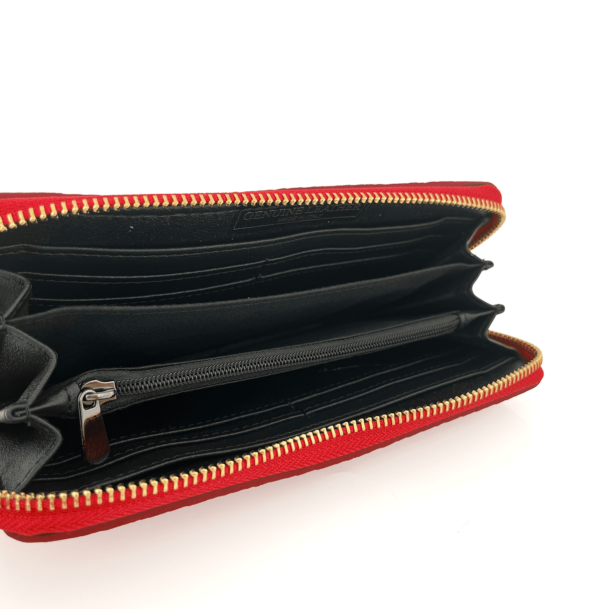 Női pénztárca természetes bőrből - piros