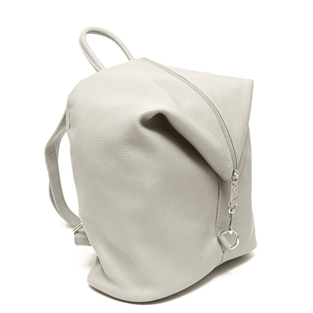 Női hátizsák természetes bőrből Evianna - bézs