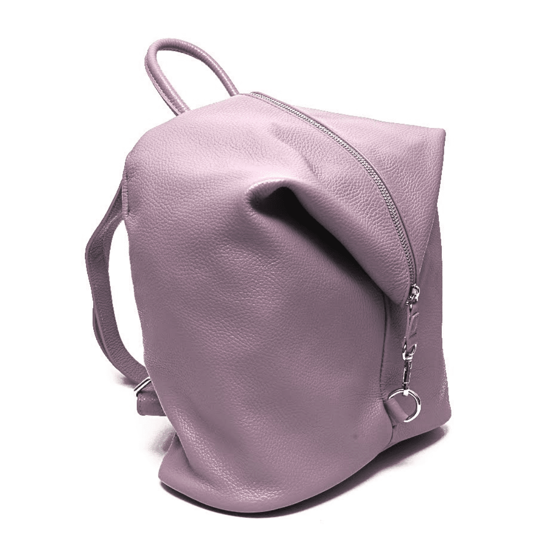 Női hátizsák természetes bőrből Evianna - levendula