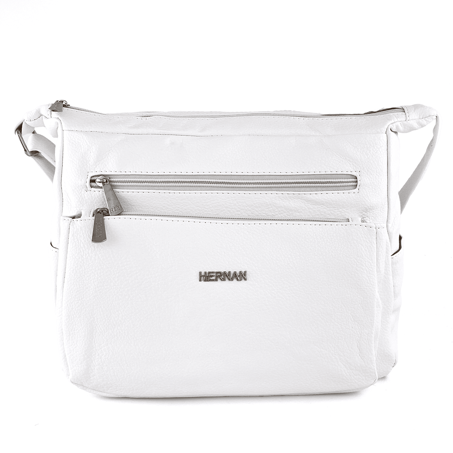 Válltáska 2 rekesszel és sok zsebbel - fehér