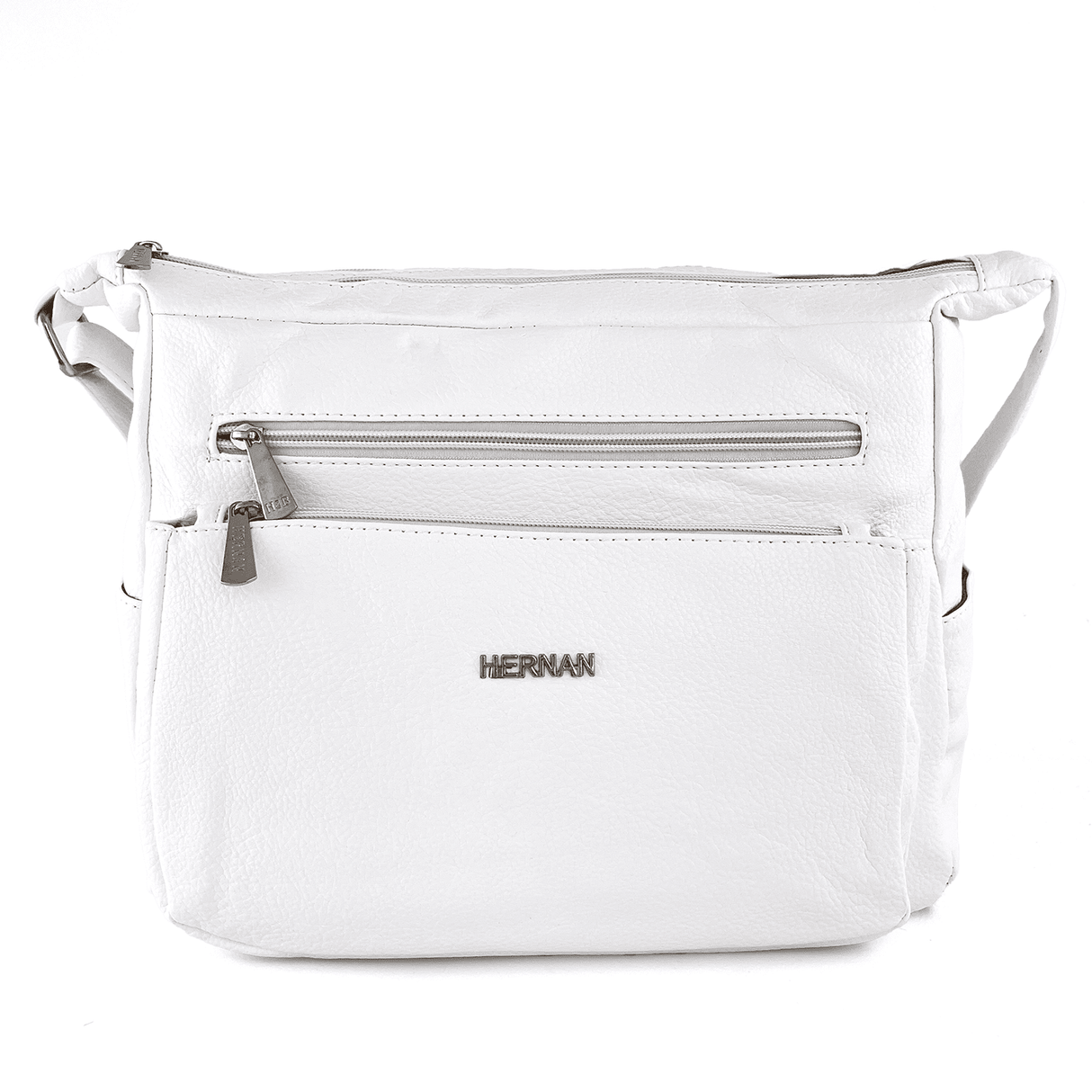 Válltáska 2 rekesszel és sok zsebbel - fehér