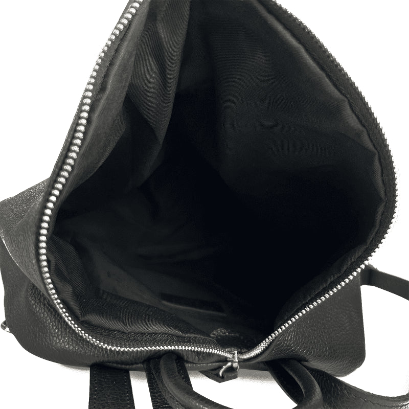 Női hátizsák természetes bőrből Evianna - sötét lila