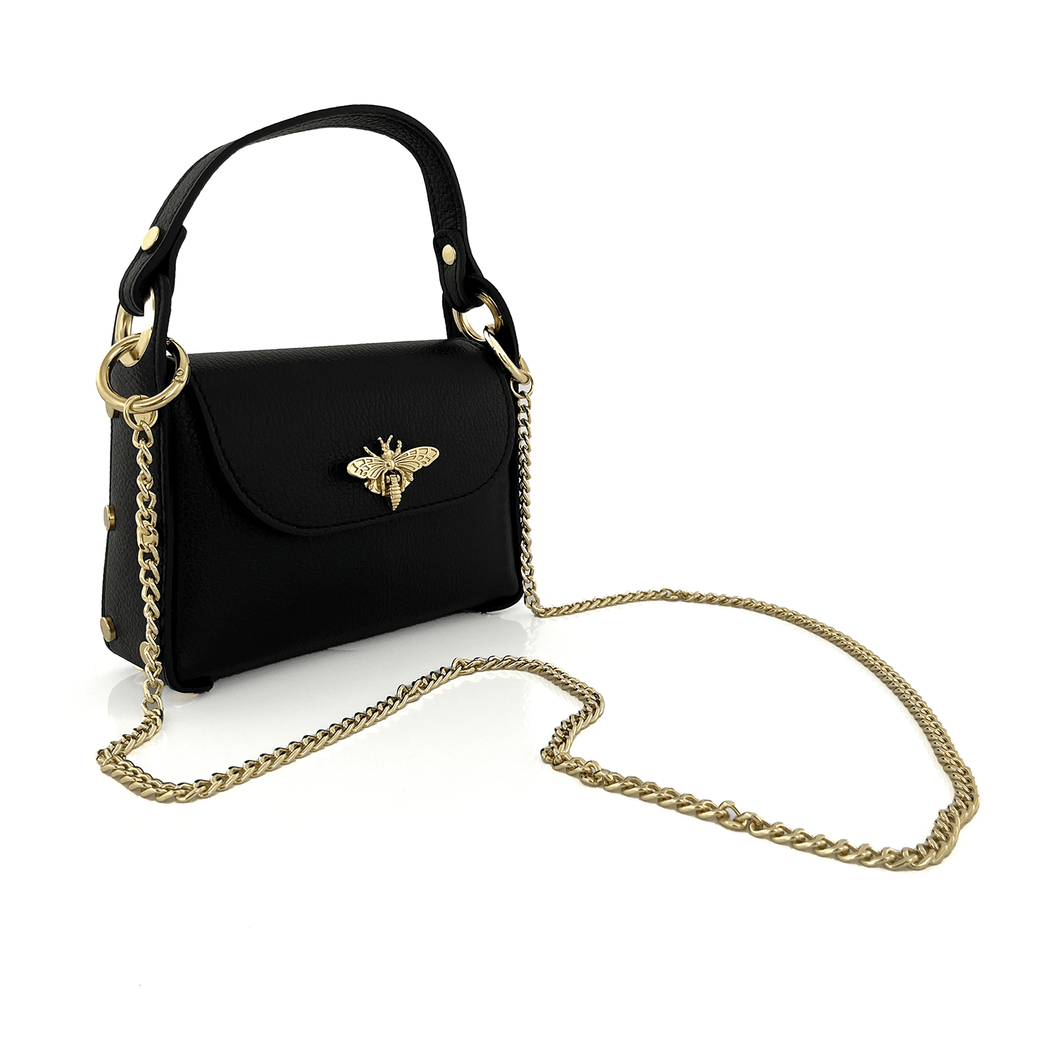 Női táska 2 fogantyúval, természetes bőrből, Alena  - sötétkék