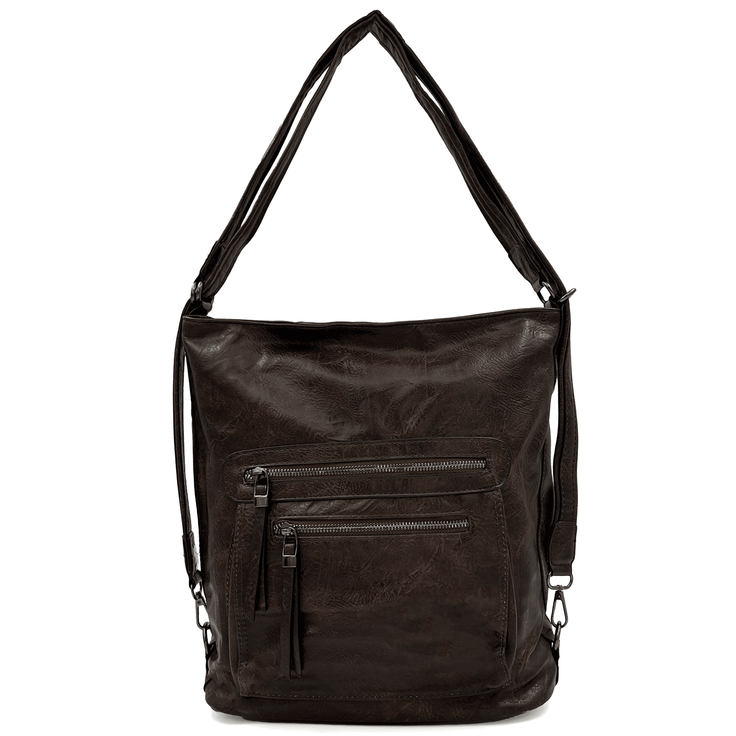 2 az 1-ben - Nagy táska és hátizsák - sötétbarna