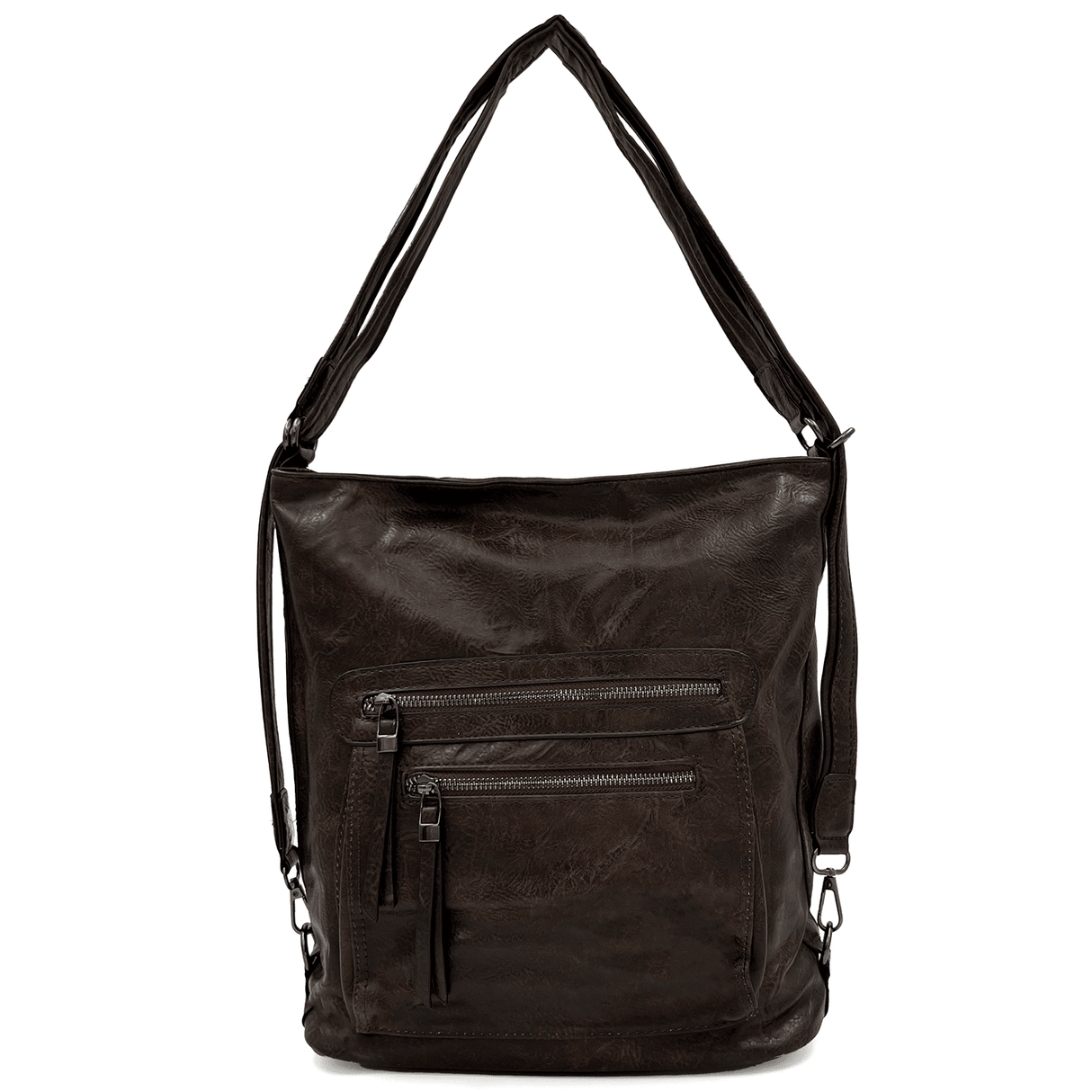 2 az 1-ben - Nagy táska és hátizsák - sötétbarna