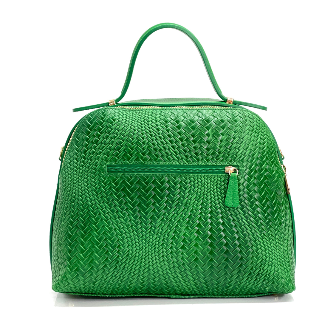 Luxus táska természetes bőrből Aurelia - cseréptetős barna