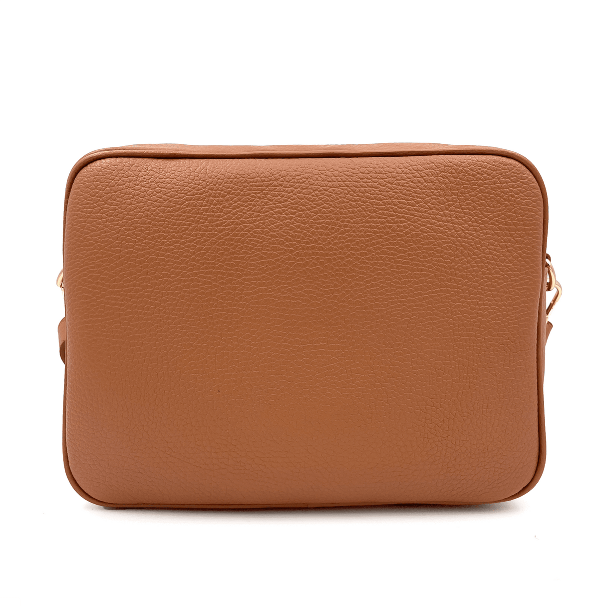 Válltáska természetes bőrből és velúrból - cserépbarna