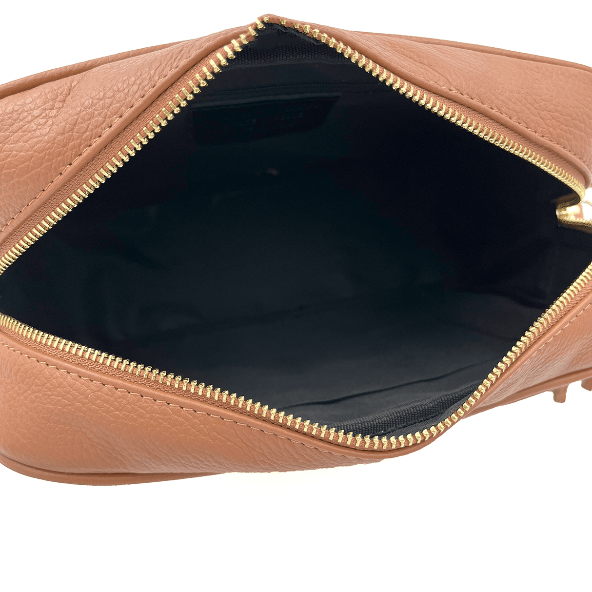 Válltáska természetes bőrből és velúrból - cserépbarna