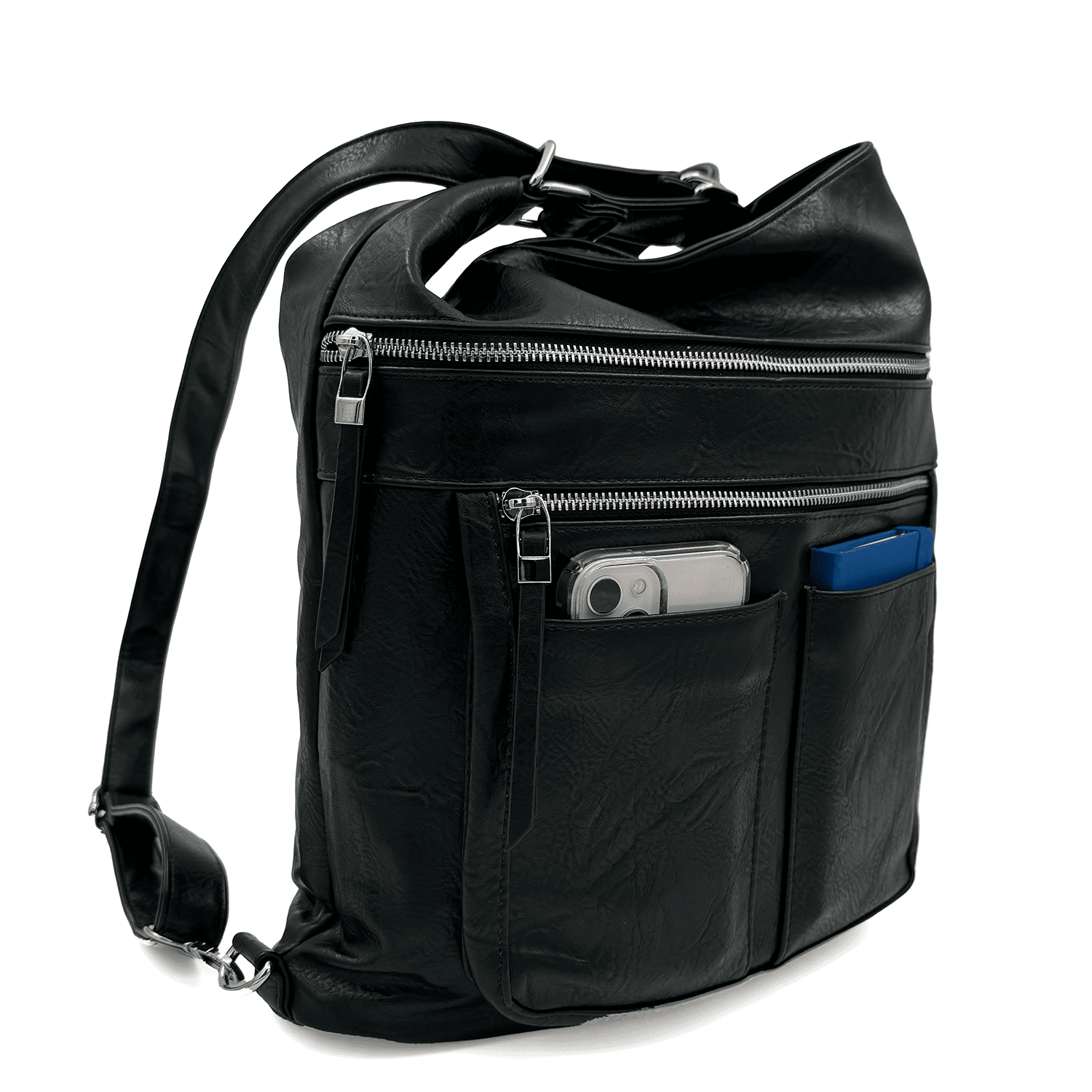 2 az 1-ben – Nagy táska és hátizsák – fekete