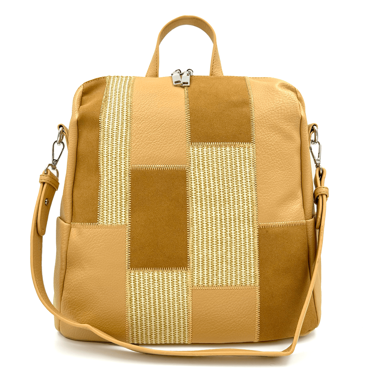 2 az 1-ben - Hátizsák és táska nabuk elemekkel - sárga